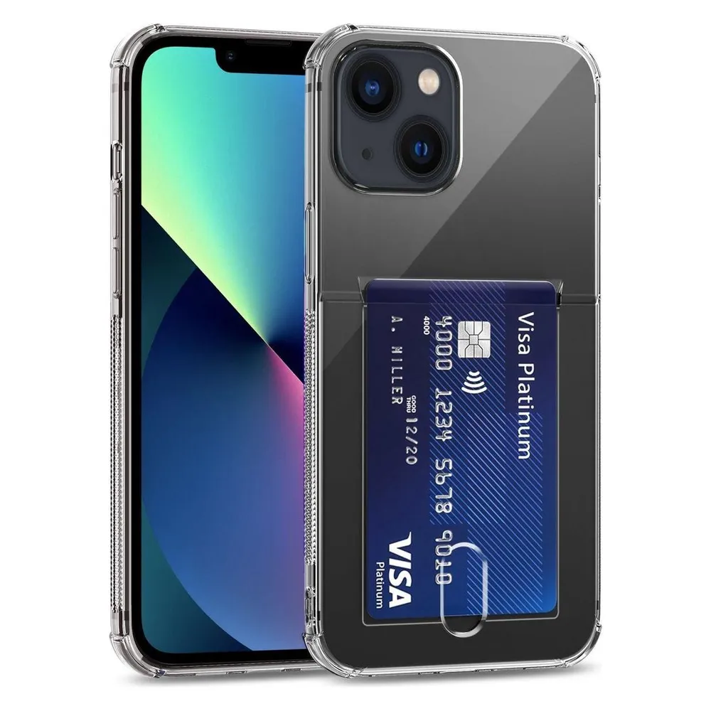 König Design Hülle Handy Schutz für Apple iPhone 12 13 14 Serie Case Cover Bumper Kartenfach (Apple iPhone 12, Apple iPhone 13, Apple iPhone 14)