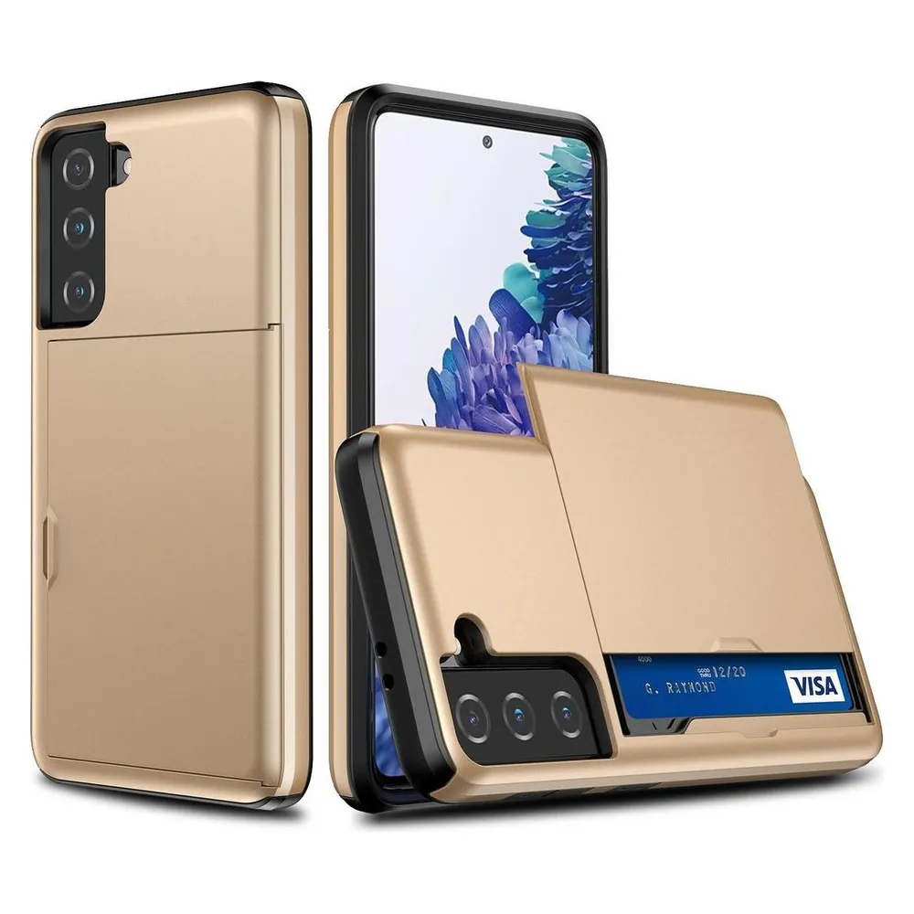 König Design Hülle Handy Schutz für Samsung Galaxy S21 Case Cover Tasche Etuis Bumper Gold (Samsung Galaxy S21)