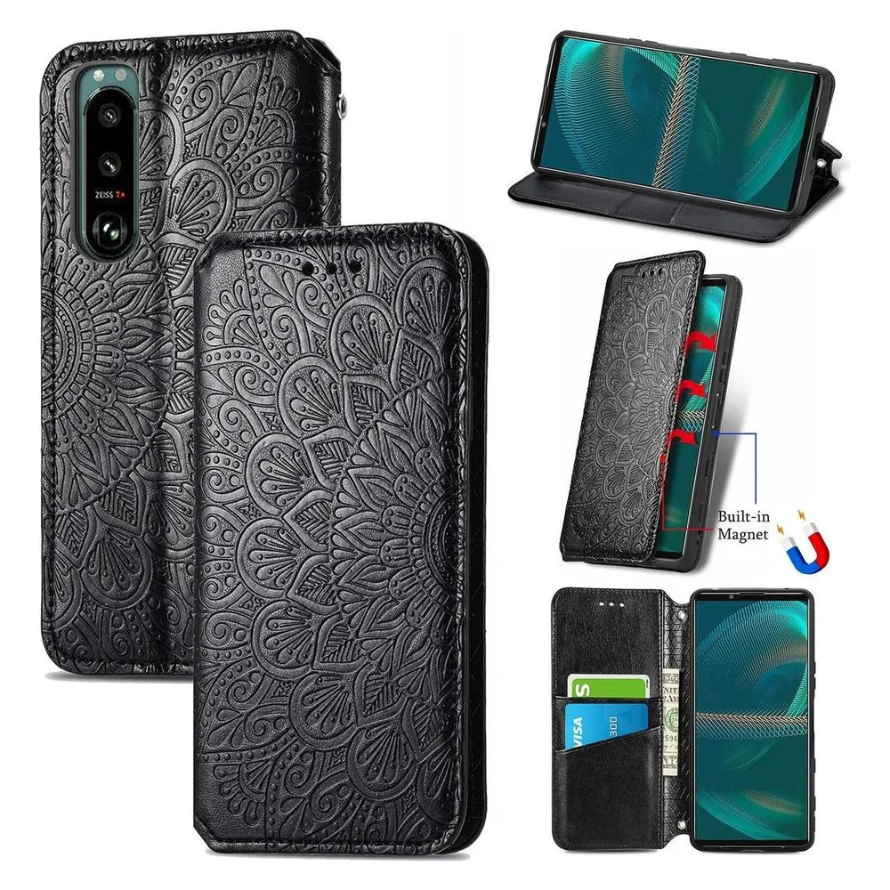König Design Hülle Handy Schutz für Sony Xperia 5 III Case Flip Cover Tasche Etuis Bumper (Sony Xperia 5 III)
