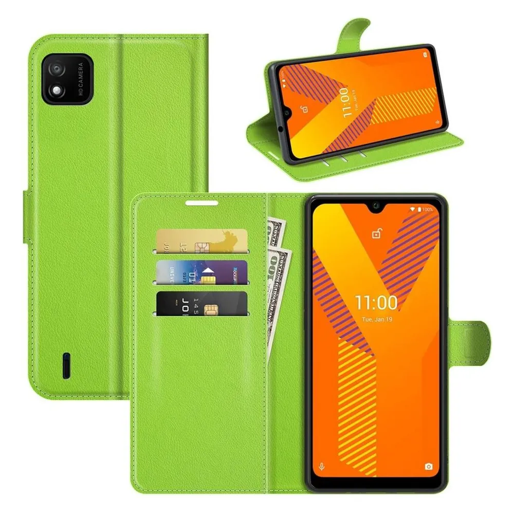 König Design Hülle Handy Schutz für Wiko Y62 Case Flip Cover Tasche Etuis Bumper Schwarz Neu (Wiko Y62)