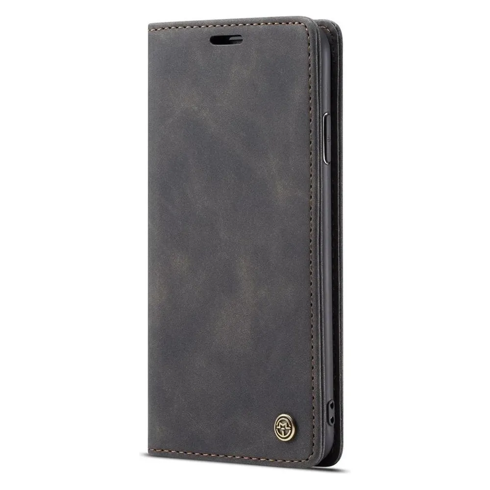 König Design Hülle Handy Schutz für Apple iPhone XR Case Flip Cover Tasche Etuis Schwarz Neu