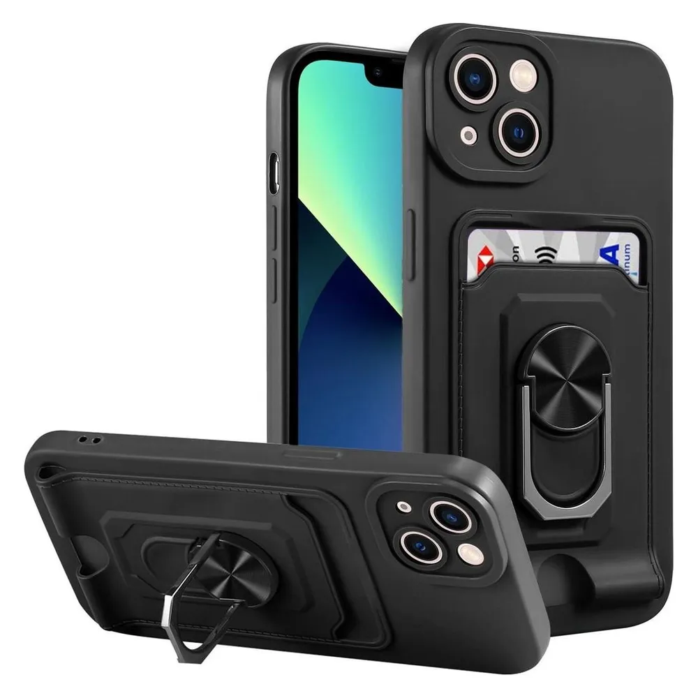 König Design Hülle Handy Schutz für Apple iPhone 14 Serie Case Cover Tasche Etuis Kartenfach (Apple iPhone 14 Plus)