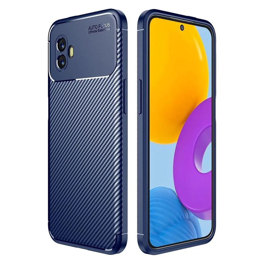 König Design Hülle Handy Schutz für Samsung Galaxy Xcover 6 Pro Case Cover Etuis Carbon Optik (Samsung Galaxy XCover 6 Pro)