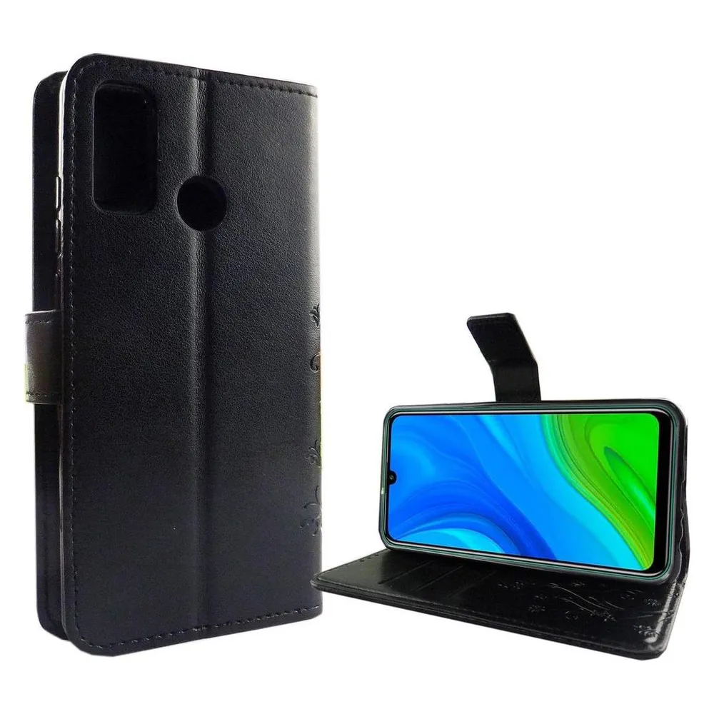 König Design Hülle Handy Schutz für Huawei P smart 2020 Case Cover Tasche Wallet Etui Bumper (Huawei P Smart (2020))