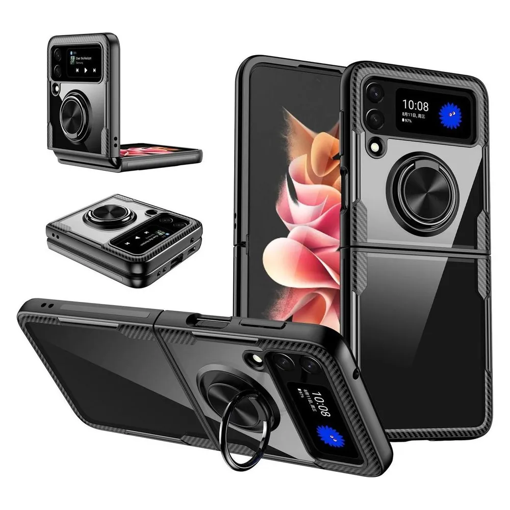 König Design Hülle Handy Schutz für Samsung Galaxy Z Flip3 Flip4 5G Case Cover Bumper Halter (Samsung Galaxy Z Flip3 5G)