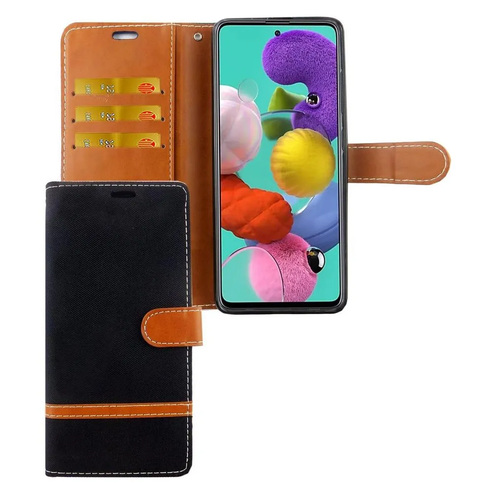 König Design Hülle Handy Schutz für Samsung Galaxy A51 Case Cover Tasche Wallet Etui Bumper (Samsung Galaxy A51)