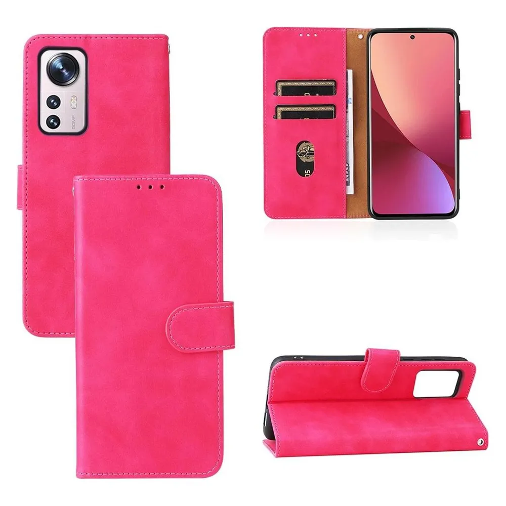 König Design Hülle Handy Schutz für Xiaomi 12 Lite Case Cover Bumper Kartenfach Etuis Schale (Xiaomi 12 Lite)