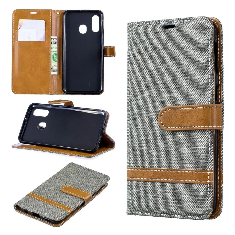 König Design Hülle Handy Schutz für Samsung Galaxy A40 Case Cover Tasche Wallet Etui Bumper (Samsung Galaxy A40)