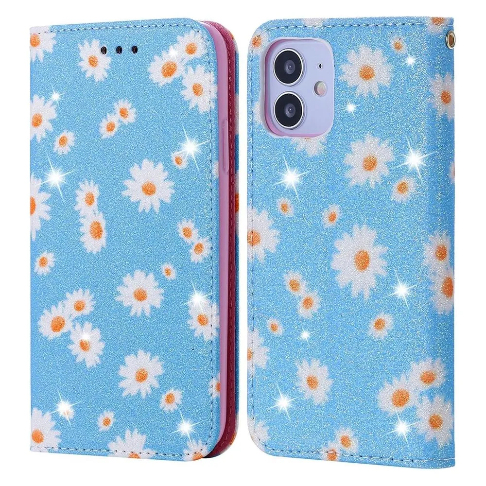 König Design Hülle Handy Schutz für Apple iPhone 12 Mini Case Flip Cover Tasche Etuis Blau (Apple iPhone 12 mini)