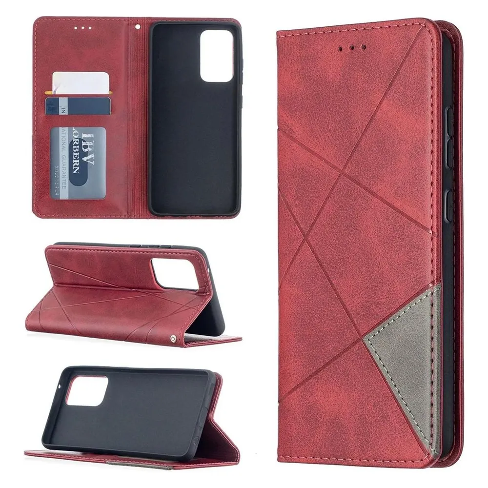 König Design Hülle Handy Schutz für Samsung Galaxy A52 4G 5G A52s Case Cover Tasche Etuis Rot (Samsung Galaxy A52, Samsung Galaxy A52s 5G)