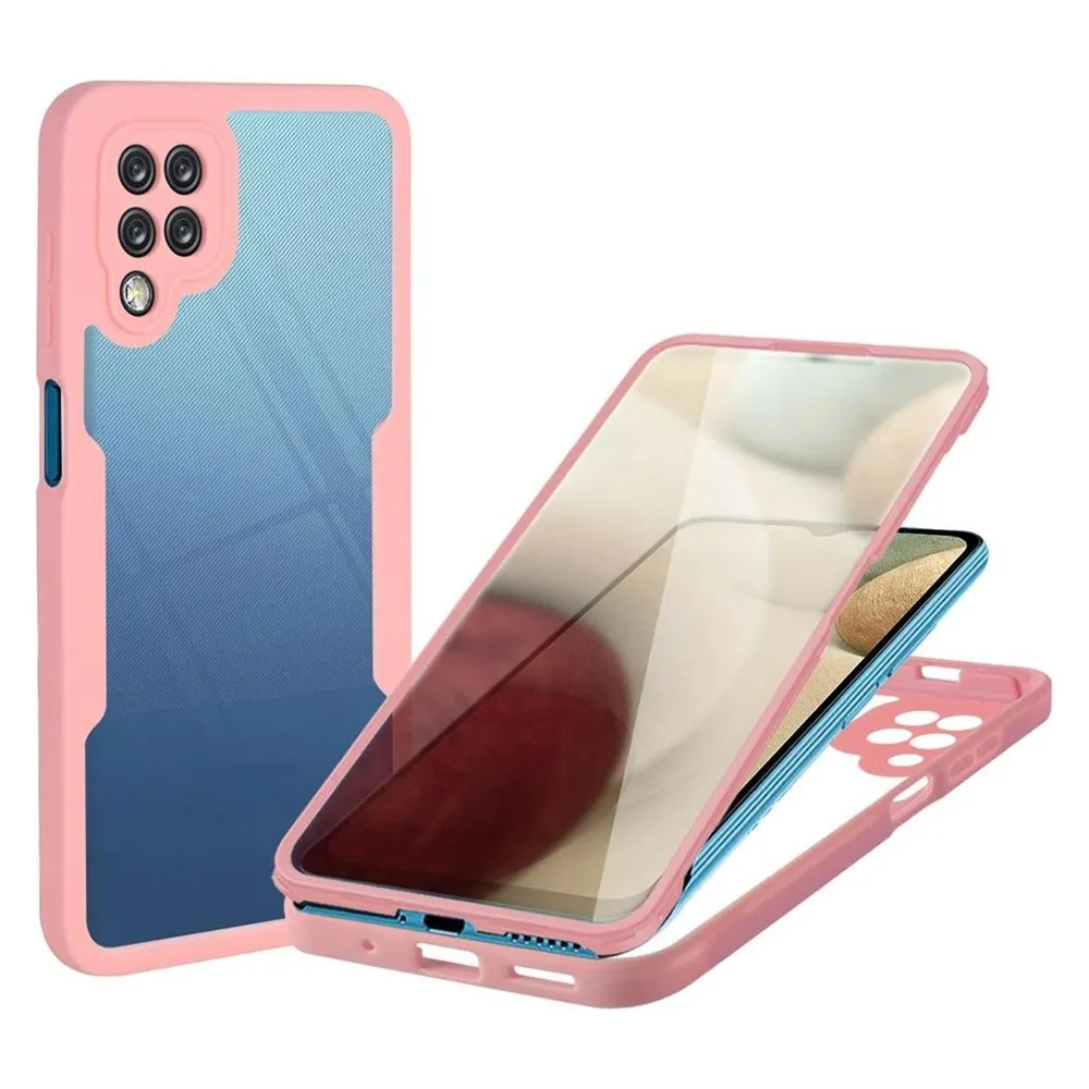 König Design Hülle Handy Schutz für Samsung Galaxy A12 Case Full Cover Tasche Etuis Bumper (Samsung Galaxy A12)