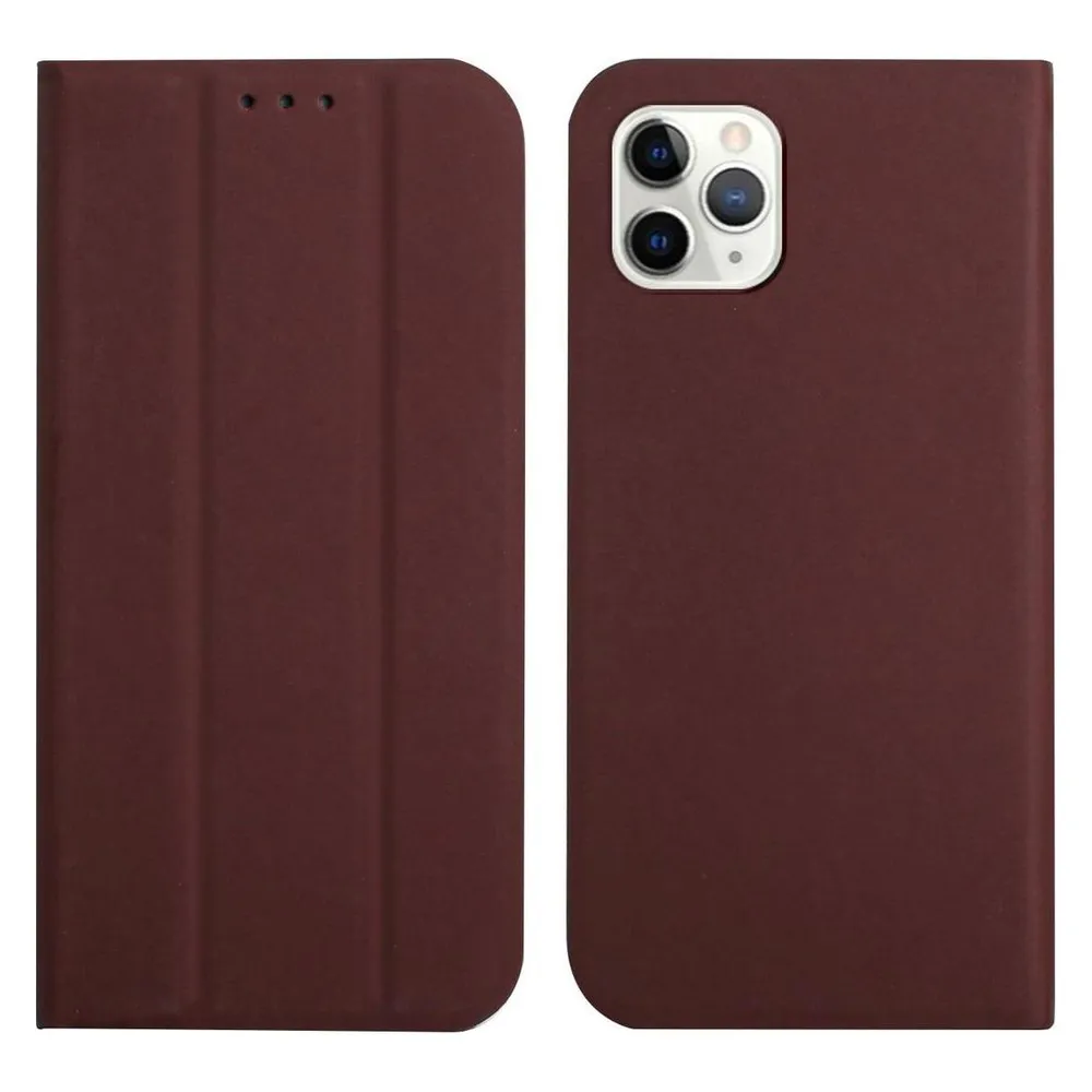 König Design Hülle Handy Schutz für Apple iPhone 13 Pro Case Flip Cover Tasche Etuis Braun (Apple iPhone 13 Pro)