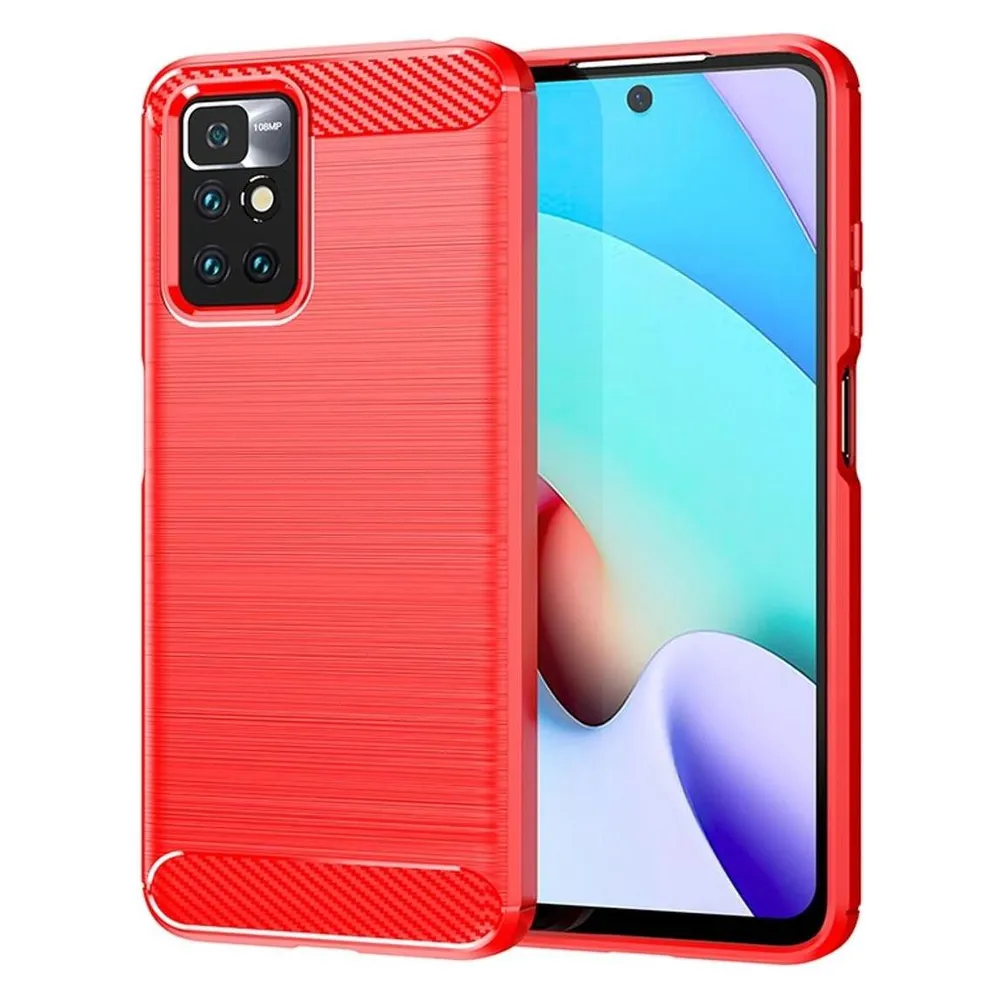 König Design Hülle Handy Schutz für Xiaomi Sony Samsung Case Cover Bumper Carbon Optik Etuis (Xiaomi Redmi 10)