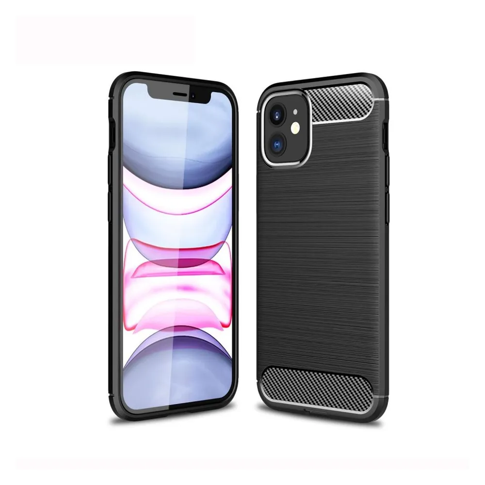 König Design Hülle Handy Schutz für Apple iPhone 12 Mini Case Cover Bumper Carbon Schwarz