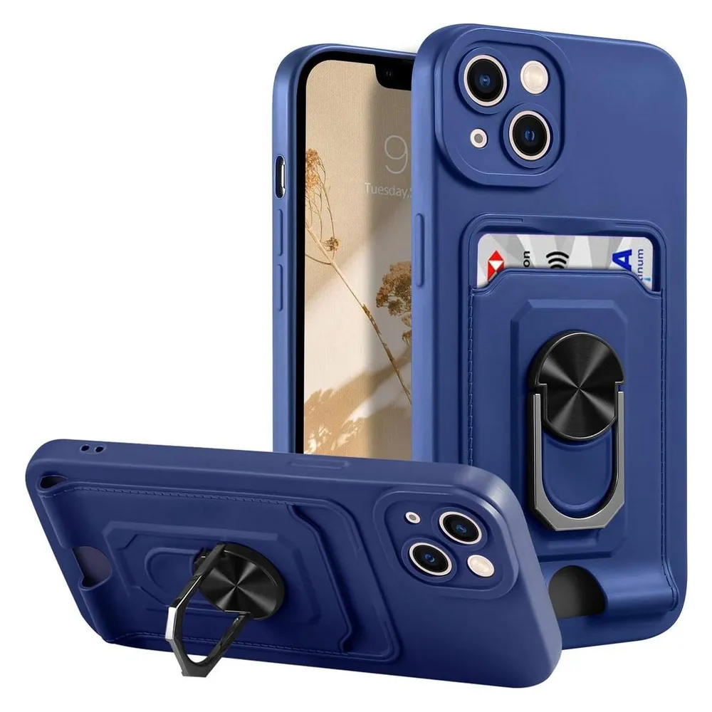 König Design Hülle Handy Schutz für Apple iPhone 14 Serie Case Cover Tasche Etuis Kartenfach (Apple iPhone 14)