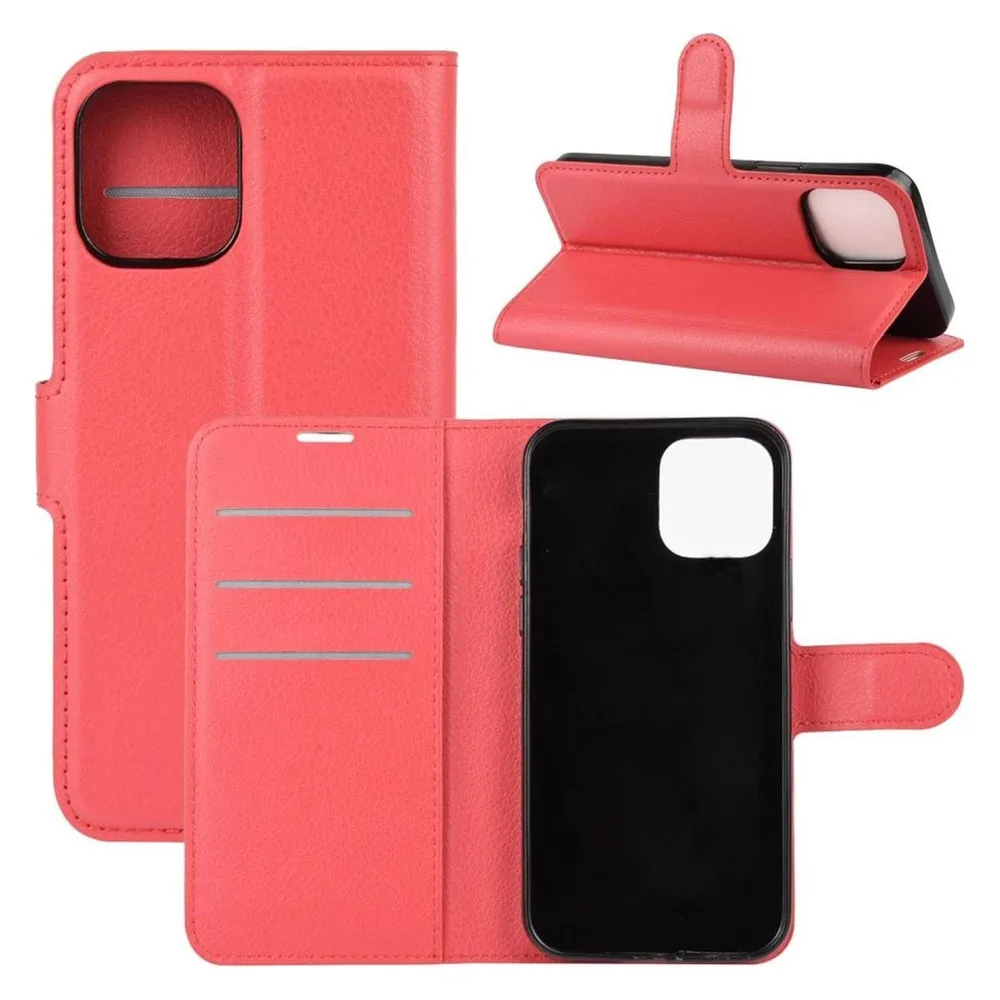 König Design Hülle Handy Schutz für Apple iPhone 12 Mini Case Cover Tasche Etuis Bumper Rot (Apple iPhone 12 mini)