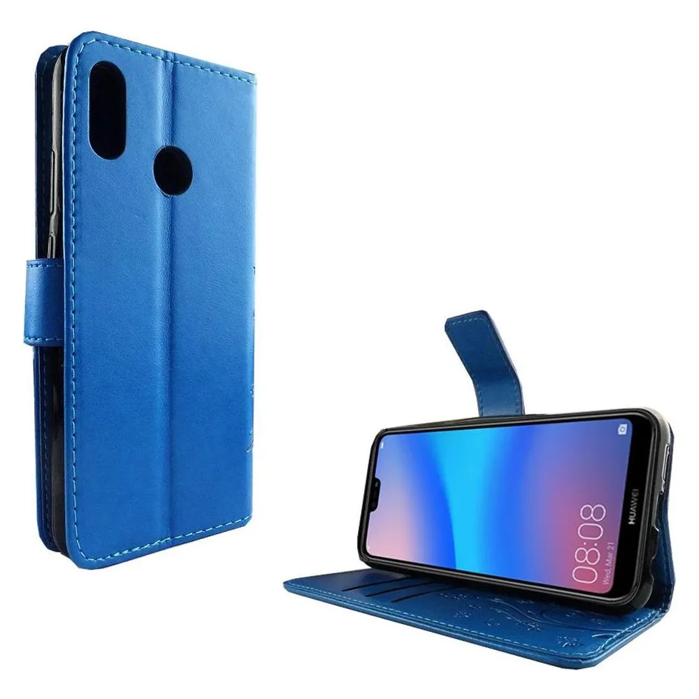 König Design Hülle Handy Schutz für Huawei P20 Lite Case Cover Tasche Wallet Etui Handyhülle (Huawei P20 Lite)