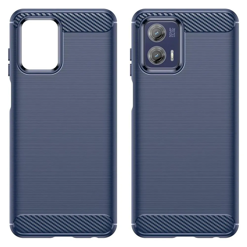 König Design Hülle Handy Schutz für Motorola Moto G Stylus 5G 2023 G73 Case Cover Carbon Etui