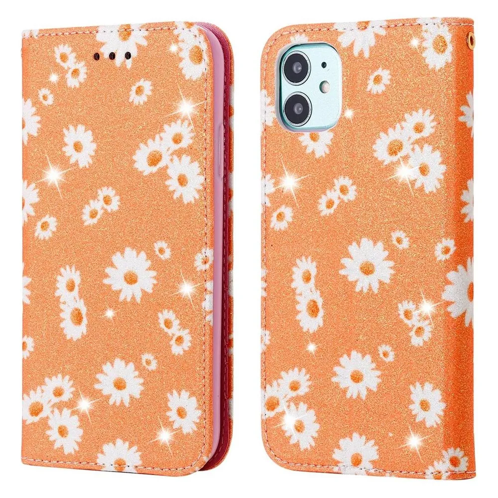 König Design Hülle Handy Schutz für Apple iPhone 11 Case Flip Cover Tasche Etuis Orange Neu