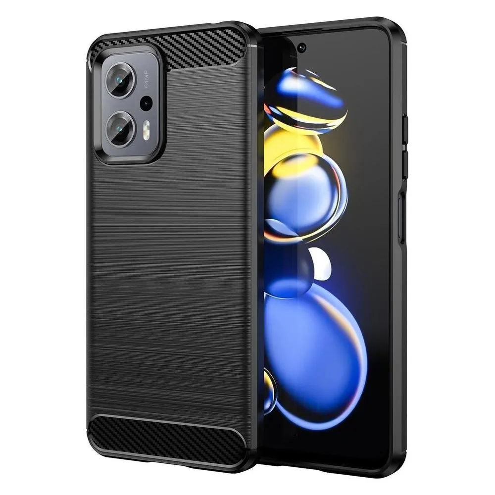 König Design Hülle Handy Schutz für Xiaomi Sony Samsung Case Cover Bumper Carbon Optik Etuis (Xiaomi Redmi Note 11T Pro+ 5G)