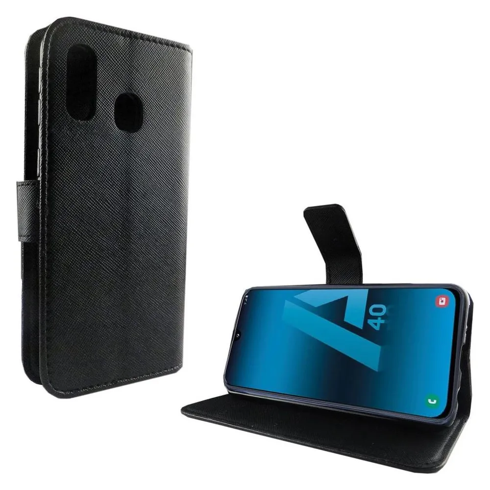 König Design Hülle Handy Schutz für Samsung Galaxy A40 Case Cover Tasche Wallet Etui Bumper (Samsung Galaxy A40)