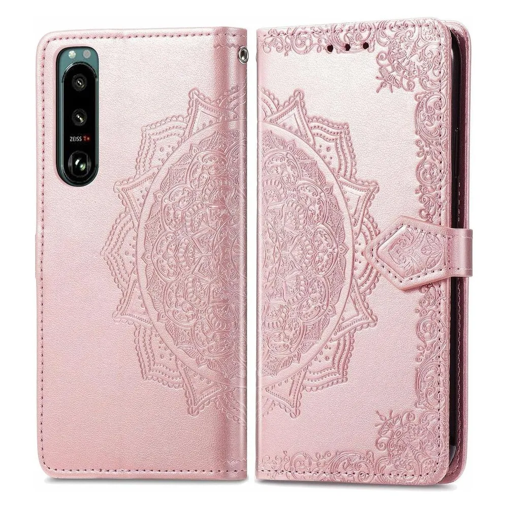 König Design Hülle Handy Schutz für Sony Xperia 5 III Case Cover Tasche Etuis Bumper Rosa Neu
