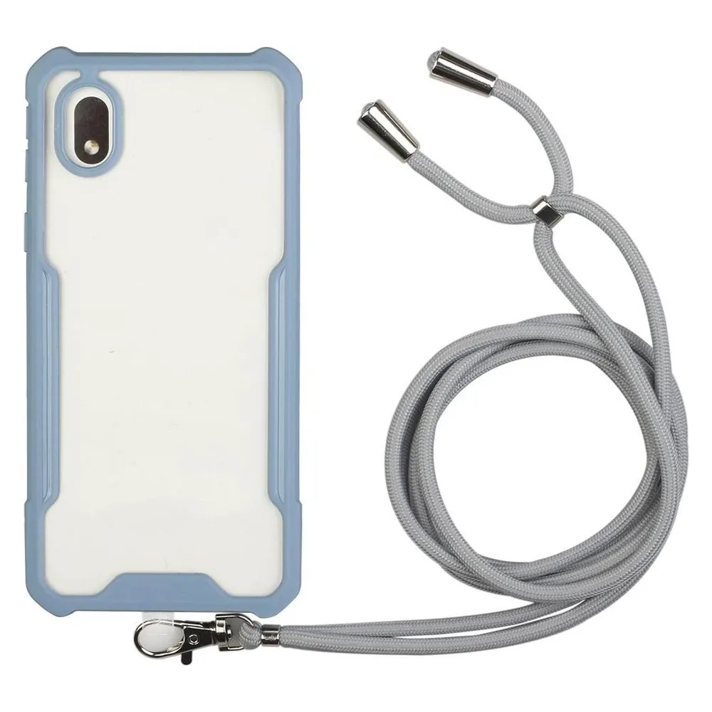 König Design Hülle Handy Schutz für Samsung Galaxy A01 Core Case Cover Tasche Etuis Grau Neu