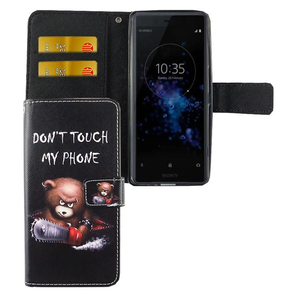 König Design Hülle Handy Schutz für Sony Xperia XZ2 Compact Case Cover Tasche Wallet Etui Neu (Sony Xperia XZ2 Compact)