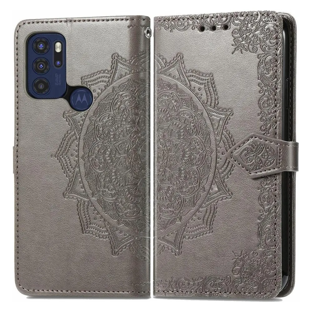 König Design Hülle Handy Schutz für Motorola Moto G60S Case Flip Cover Tasche Etuis Schwarz (Motorola Moto G60S)