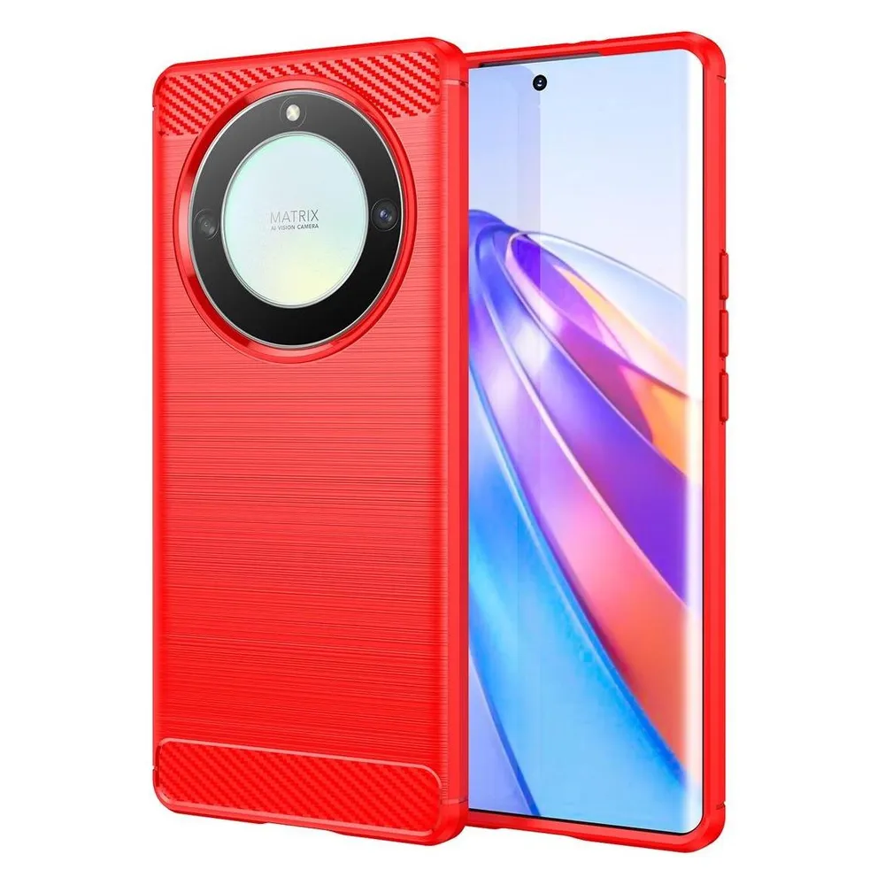König Design Hülle Handy Schutz für Honor Magic5 Lite Case Cover Etuis Bumper Carbon Schale (Honor Magic 5 Lite)