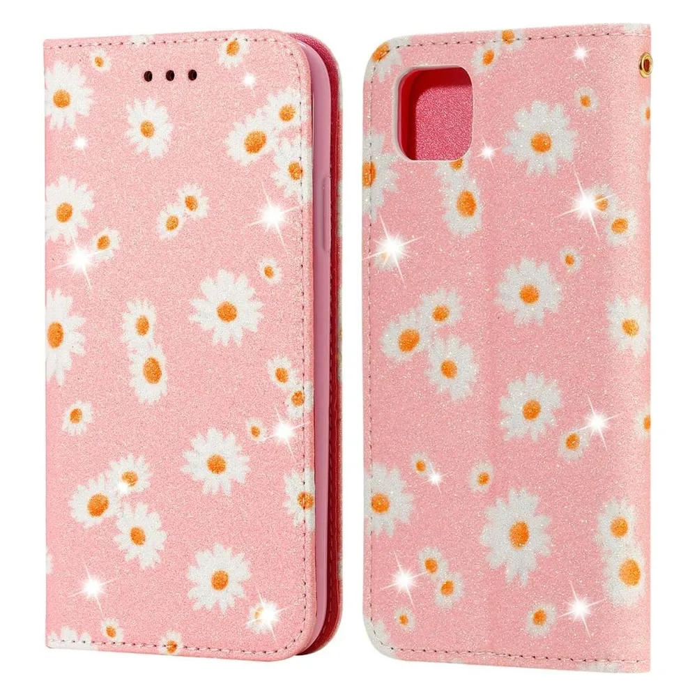 König Design Hülle Handy Schutz für Huawei Y5p Case Flip Cover Tasche Etuis Bumper Rosa Neu