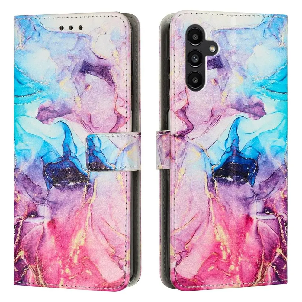 König Design Hülle Handy Schutz für Samsung Galaxy A04e A34 A54 Case Cover Marmor Tasche Etui (Samsung Galaxy A34 5G)