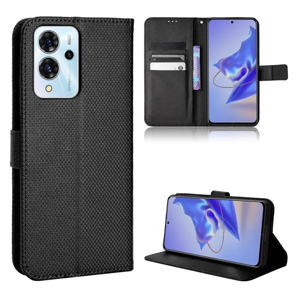 König Design Hülle Handy Schutz für Huawei Motorola Xiaomi ZTE Case Cover Bumper Wallet Etuis (ZTE Blade V40 Pro)