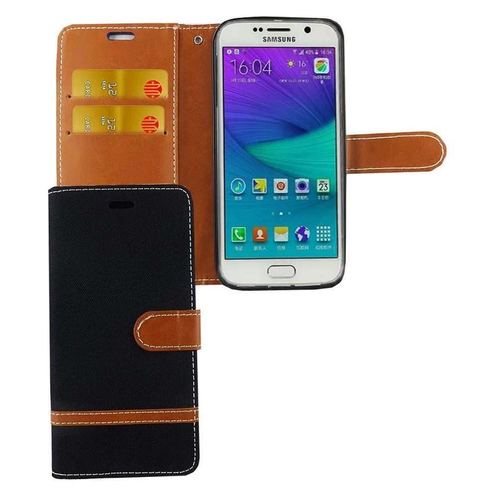 König Design Hülle Handy Schutz für Samsung Galaxy S6 Case Cover Tasche Wallet Etui Bumper (Samsung Galaxy S6)