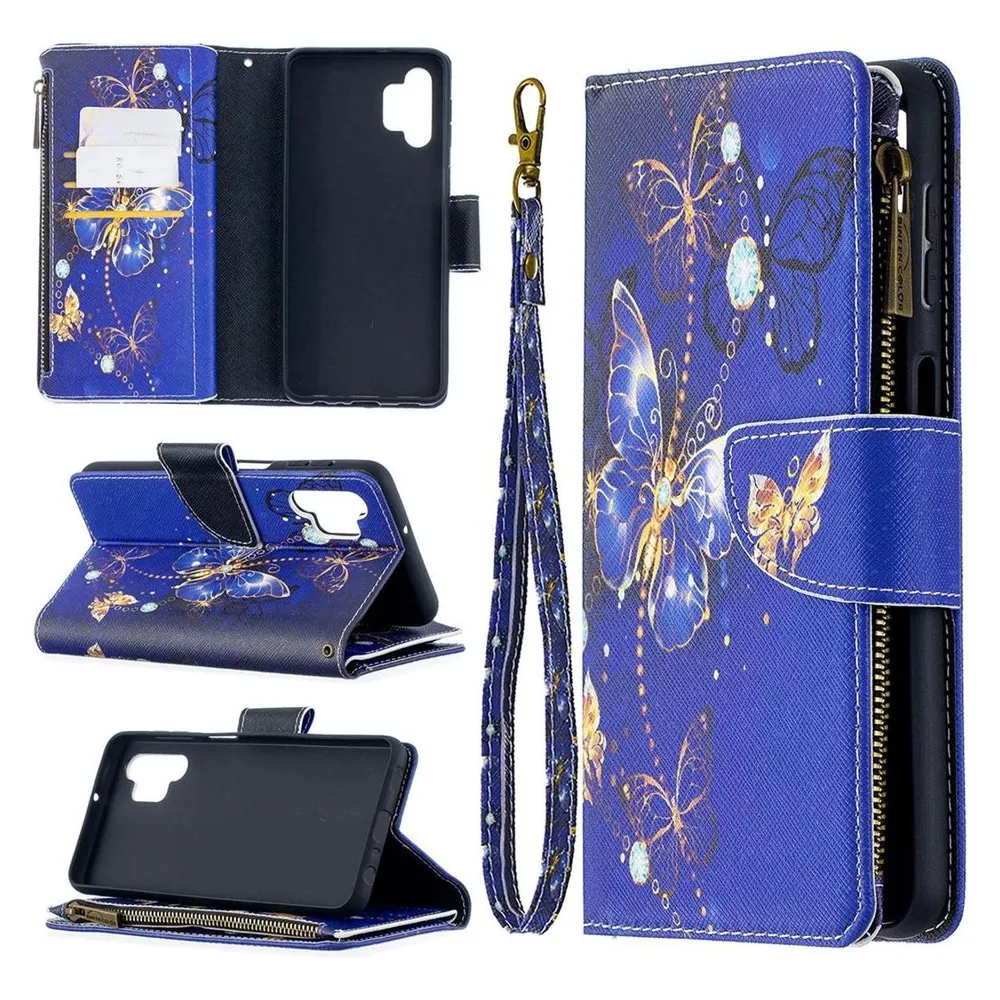 König Design Hülle Handy Schutz für Samsung Galaxy A32 5G Case Flip Cover Tasche Etui Violett (Samsung Galaxy A32 5G)