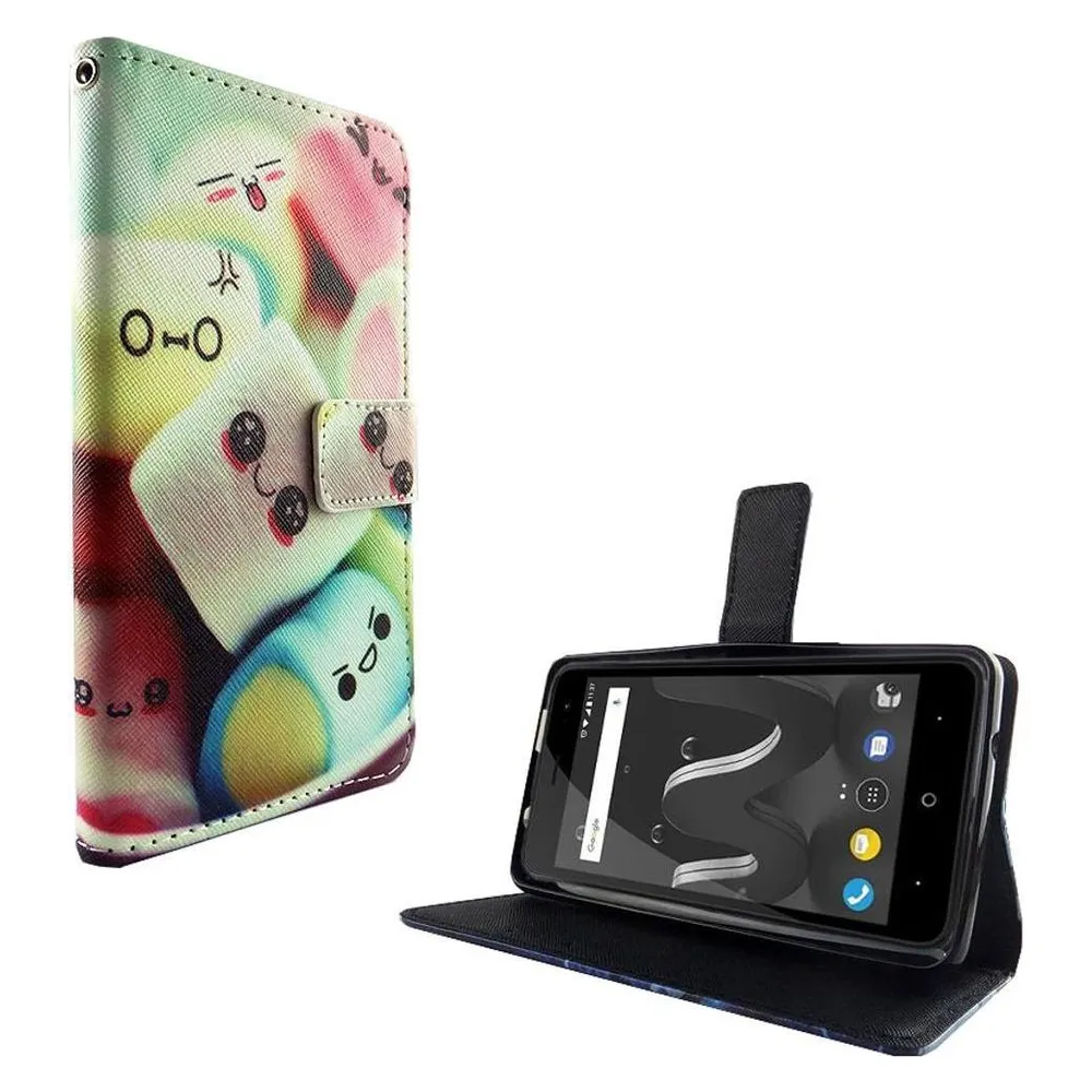 König Design Hülle Handy Schutz für Wiko Jerry 2 Case Cover Tasche Wallet Etui Handyhülle Neu (Wiko Jerry 2)