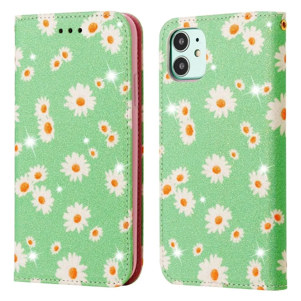 König Design Hülle Handy Schutz für Apple iPhone 11 Case Flip Cover Tasche Etuis Bumper Grün