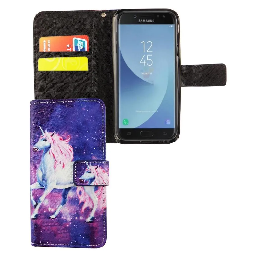 König Design Hülle Handy Schutz für Samsung Galaxy J3 (2017) Case Cover Tasche Wallet Etui (Samsung Galaxy J3 (2017))