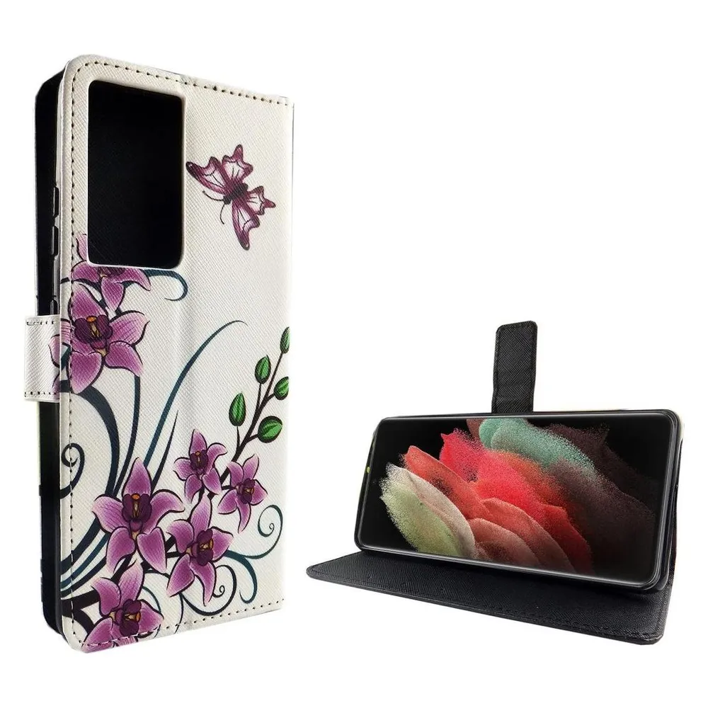 König Design Hülle Handy Schutz für Samsung Galaxy S21 Ultra Case Cover Tasche Wallet Etui (Samsung Galaxy S21 Ultra)