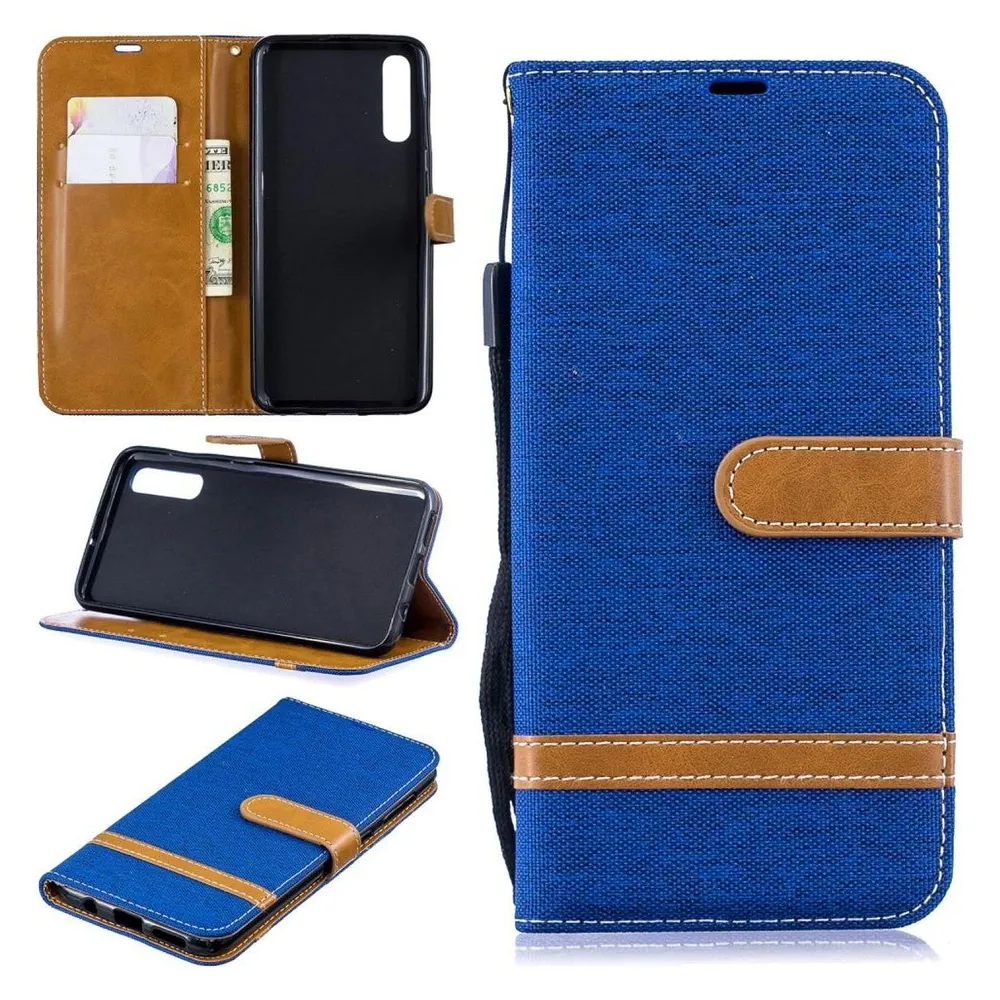 König Design Hülle Handy Schutz für Samsung Galaxy A50 Case Cover Tasche Wallet Etui Bumper (Samsung Galaxy A50)