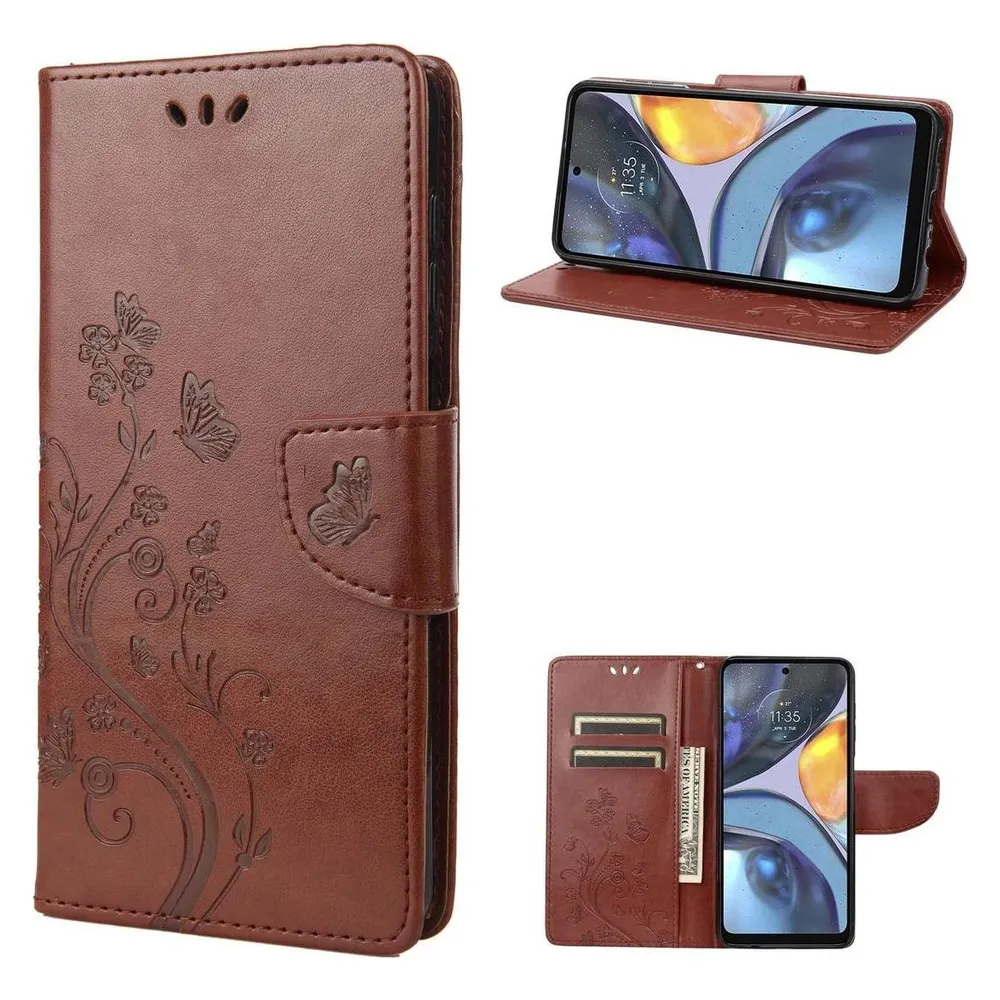 König Design Hülle Handy Schutz für Motorola Moto G22 Case Cover Tasche Etui Wallet Bumper (Motorola Moto G22)