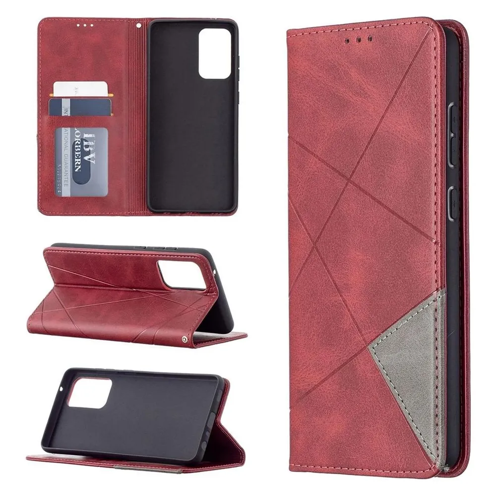 König Design Hülle Handy Schutz für Samsung Galaxy A72 5G Case Cover Tasche Etuis Bumper Rot (Samsung Galaxy A72 5G)
