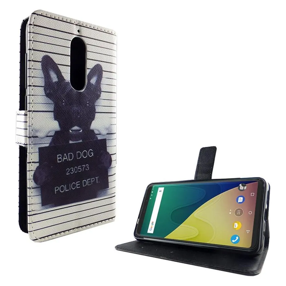 König Design Hülle Handy Schutz für Wiko View XL Case Cover Tasche Wallet Etui Handyhülle Neu (Wiko View XL)