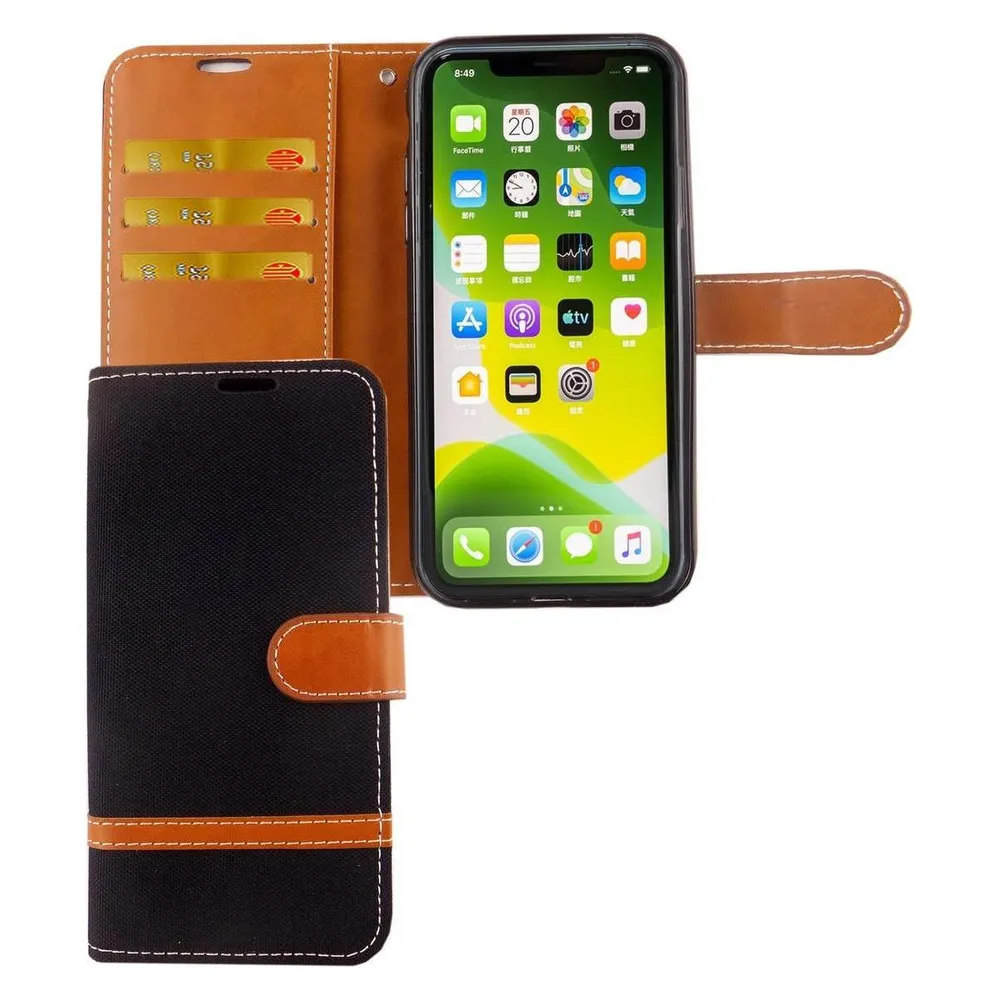 König Design Hülle Handy Schutz für Apple iPhone 11 Case Cover Tasche Wallet Etui Handyhülle (Apple iPhone 11)