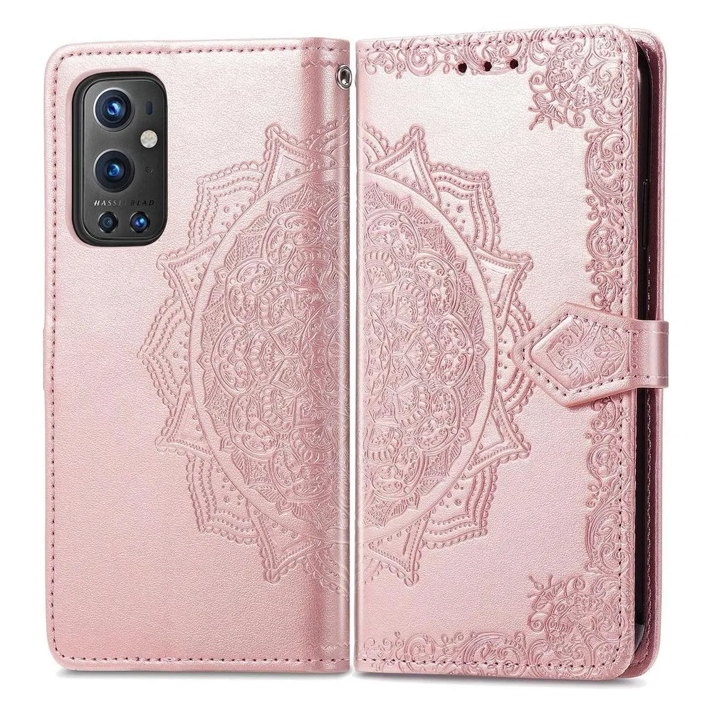 König Design Hülle Handy Schutz für OnePlus 9 Pro Case Flip Cover Tasche Etuis Bumper Rosa (OnePlus 9 Pro)