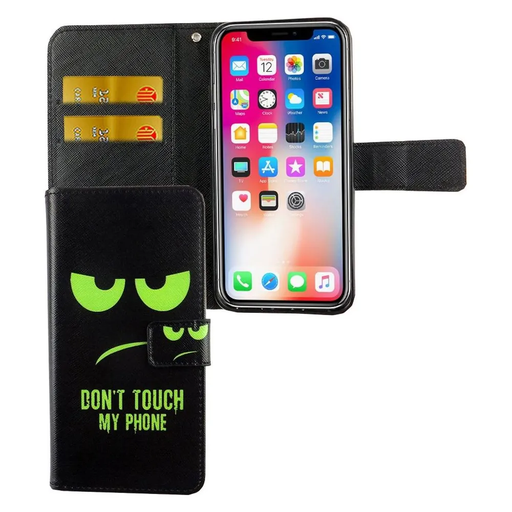 König Design Hülle Handy Schutz für Apple iPhone XS Case Cover Tasche Wallet Etui Handyhülle (Apple iPhone XS)
