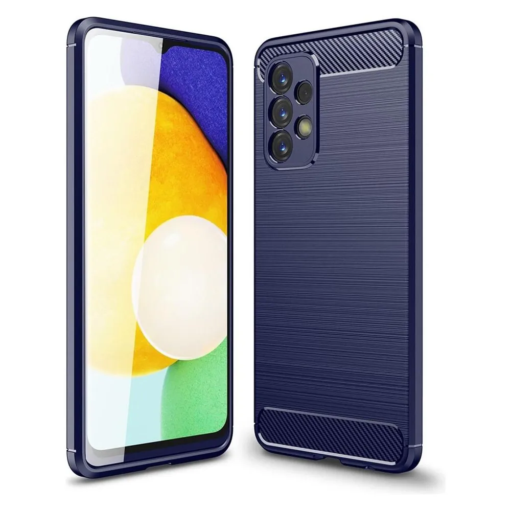 König Design Hülle Handy Schutz für Samsung Galaxy A23 Case Cover Tasche Carbon Etuis Bumper (Samsung Galaxy A23)