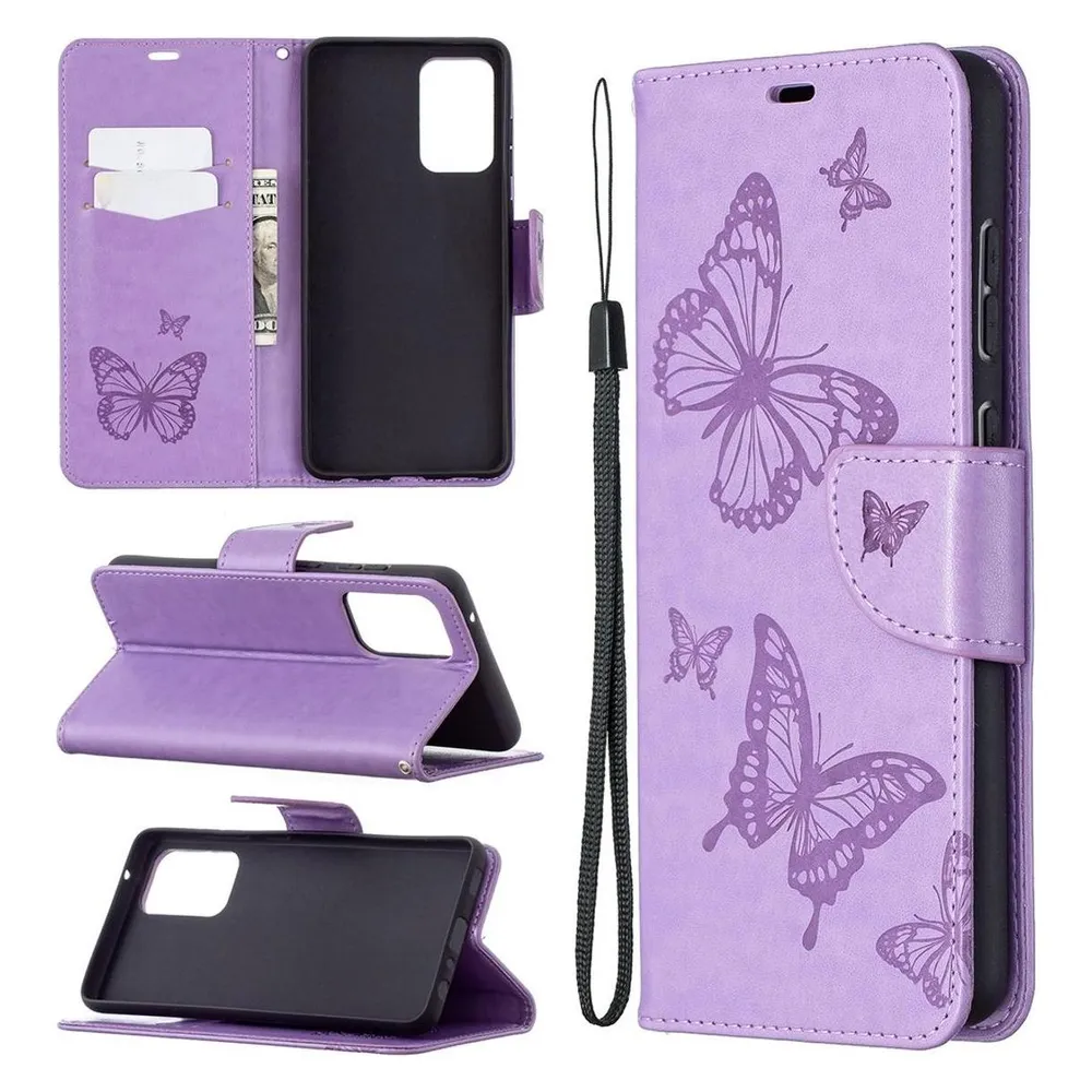 König Design Hülle Handy Schutz für Samsung Galaxy A72 5G Case Cover Tasche Etuis Violett Neu (Samsung Galaxy A72 5G)