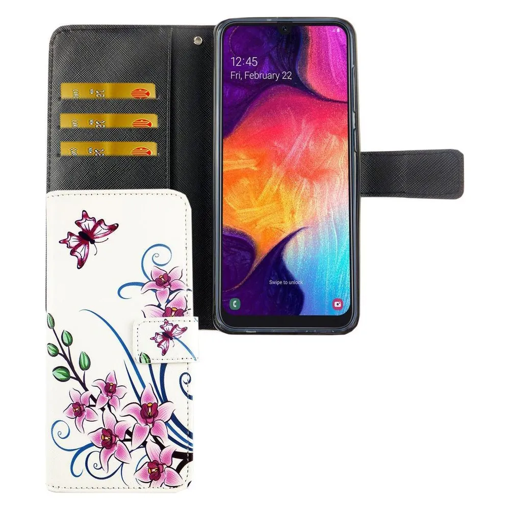 König Design Hülle Handy Schutz für Samsung Galaxy A50 Case Cover Tasche Wallet Etui Bumper (Samsung Galaxy A50)