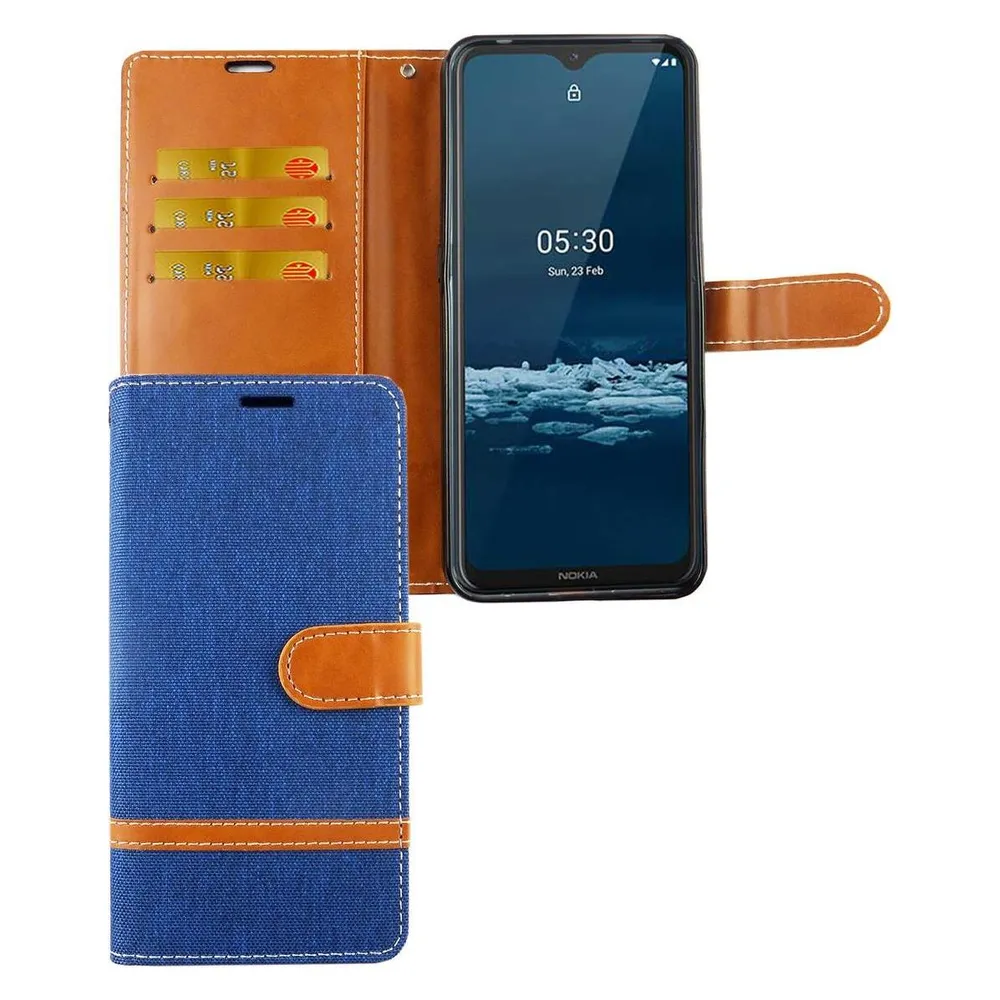 König Design Hülle Handy Schutz für Nokia 5.3 Case Cover Tasche Wallet Etui Handyhülle Bumper (Nokia 5.3)